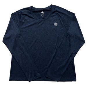 Rabbit Running T-Shirt Womens Size L Long Sleeve Performance Stretch Blue